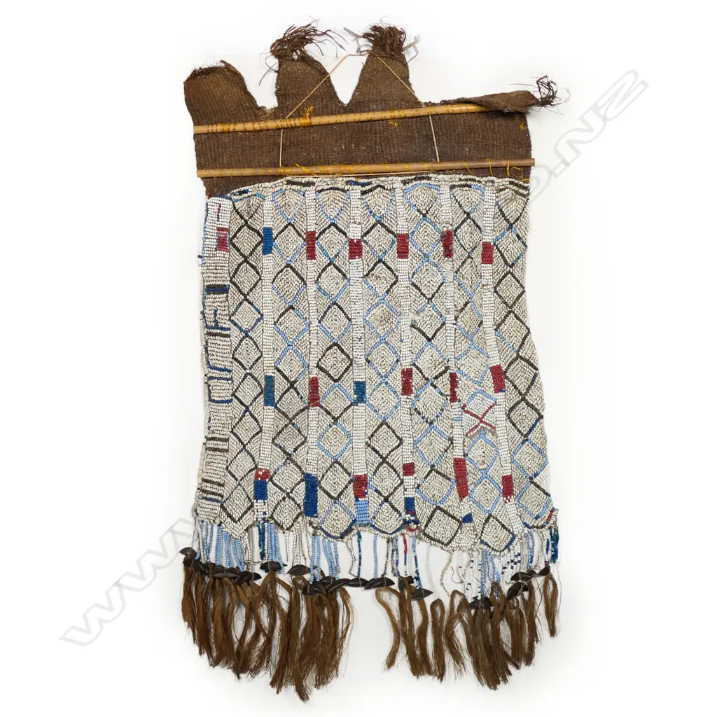 A French Polynesian (?) old ornately beaded hanging, Image 1++
